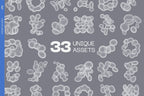 Faded Blobs - 8K Poster Graphic Elements