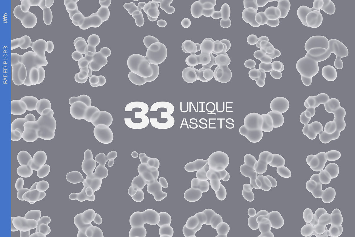 Faded Blobs - 8K Poster Graphic Elements
