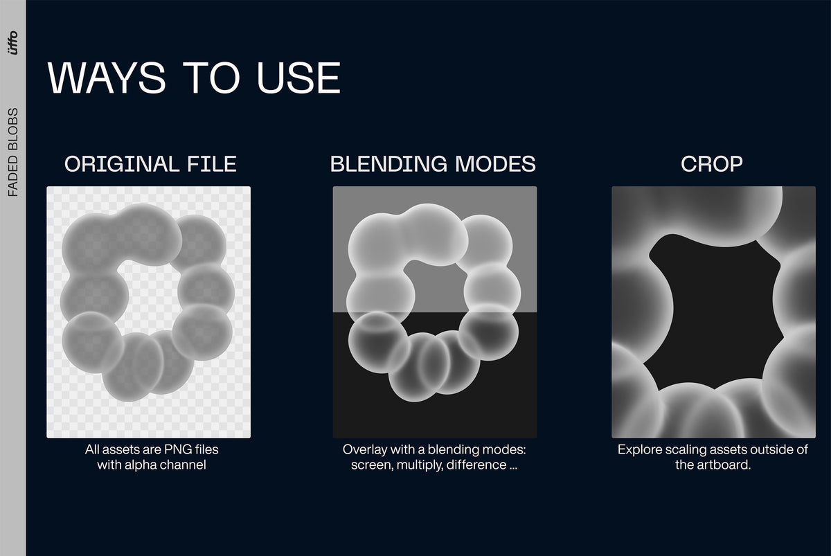 Faded Blobs - 8K Poster Graphic Elements
