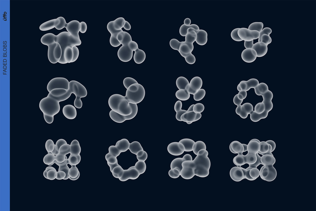 Faded Blobs - 8K Poster Graphic Elements