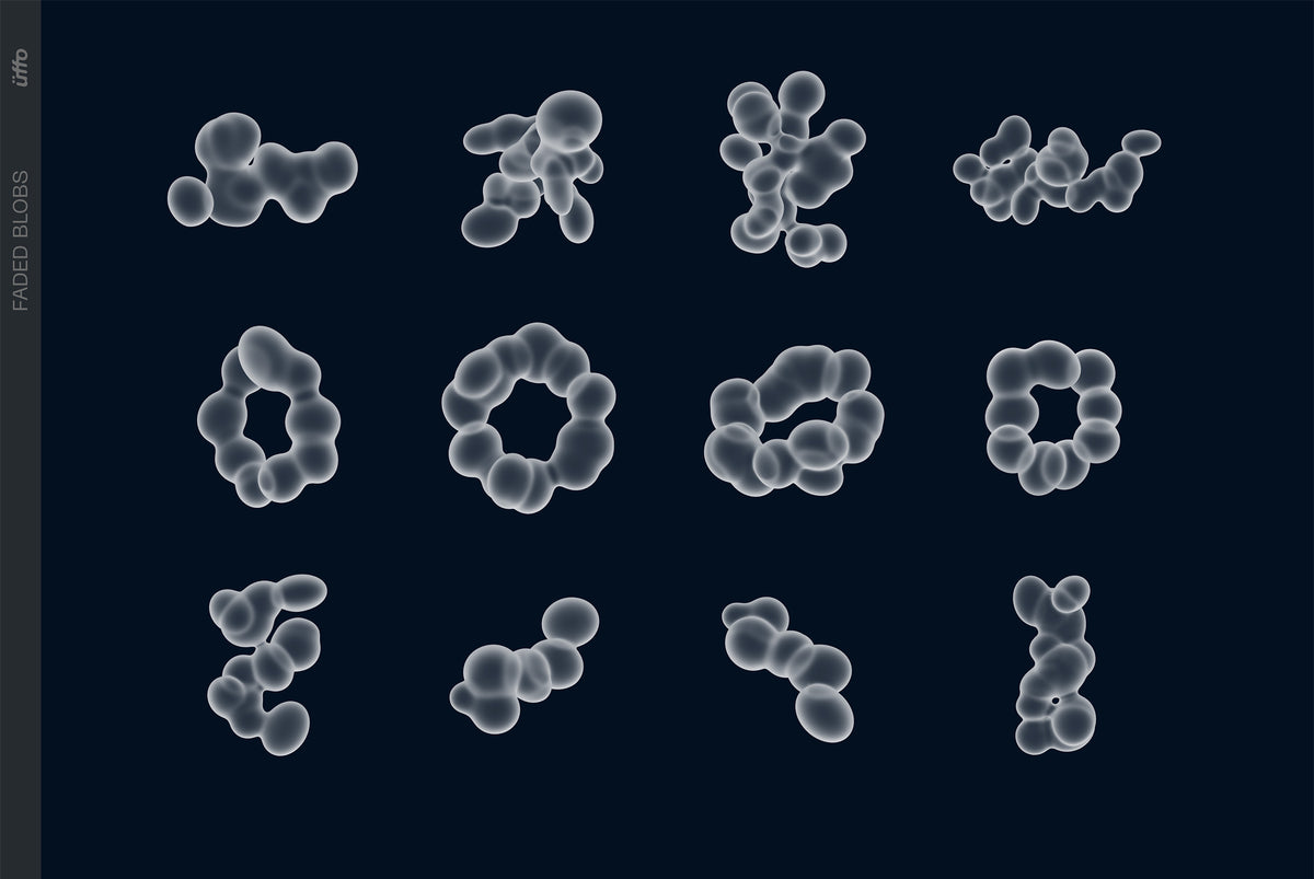 Faded Blobs - 8K Poster Graphic Elements