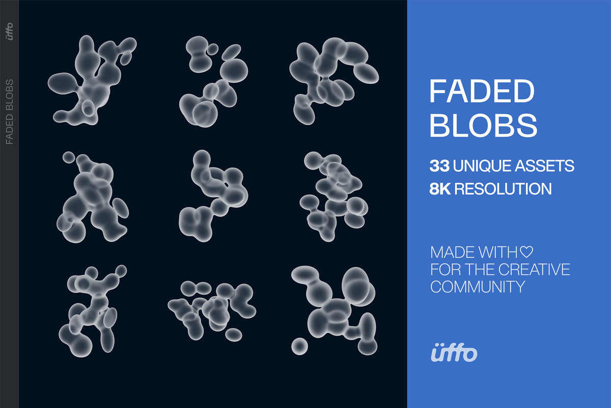 Faded Blobs - 8K Poster Graphic Elements